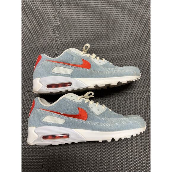 Nike Air Max 90 Denim Sneakers with Red Accents Men\'s Size 13 main image 5